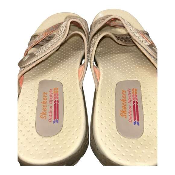 Skechers Reggae Splatter Thong Sandals, #40822, Taupe, Women's US Size 8 - Picture 7 of 9